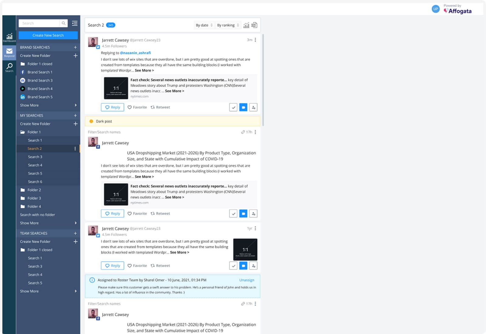 Respond screen: simplified, permission-limited inbox for customer success agents
